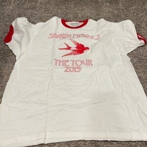 Shawn Mendes The Tour 2019 Mens Graphic T-Shirt White Red Ringer Neck Cotton